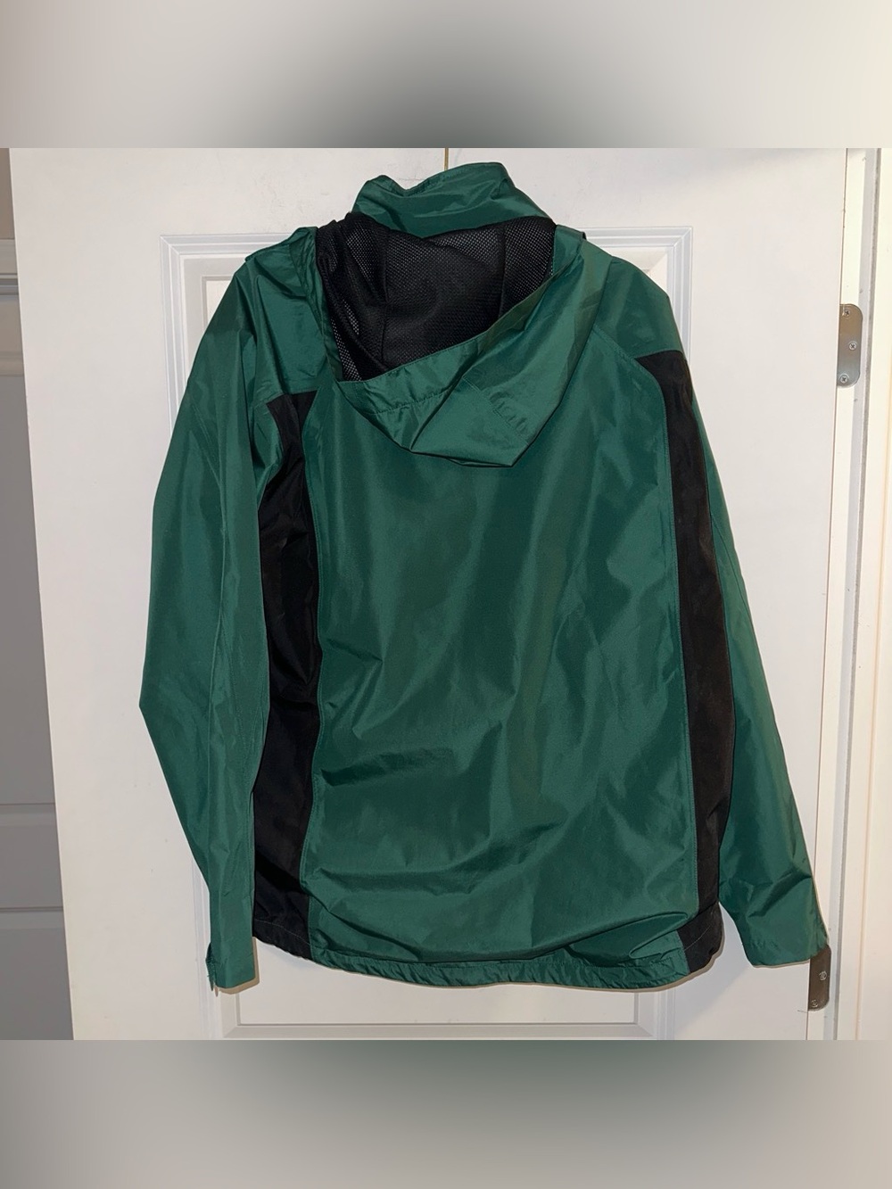 Columbus Zoo Deep Green & Black Windbreaker / Rain Jacket - Size Large - Picture 3 of 3
